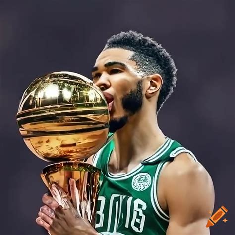 Jayson Tatum Celebrating In Boston After Winning The Nba Championship