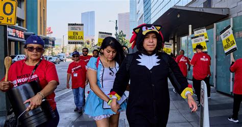 Thousands Of Hotel Workers In Los Angeles Go On Strike For Higher Pay