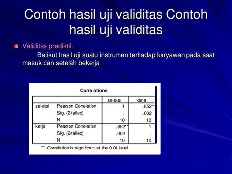 PPT VALIDITAS DAN RELIABILITAS INSTRUMEN PowerPoint Presentation