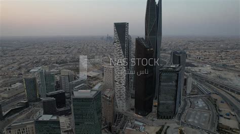 Drone Footage Of The King Abdullah Financial District In Riyadh