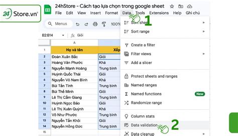 C Ch T O L A Ch N Trong Google Sheet C M U N Gi N