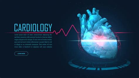 Premium Vector | Cardiology technology banner