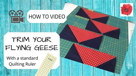 Trim Your Flying Geese With A Standard Quilting Ruler Youtube