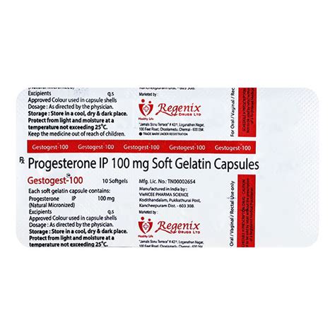 Buy Gestogest 100 Soft Gelatin Capsule 10 S Online At Upto 25 Off Netmeds