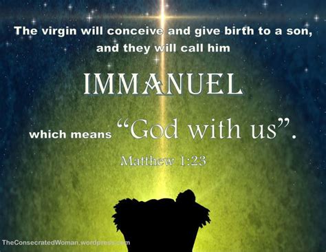 Matthew 1 Immanuel Birth Of Jesus Verse Of The Day Prophecy Bible