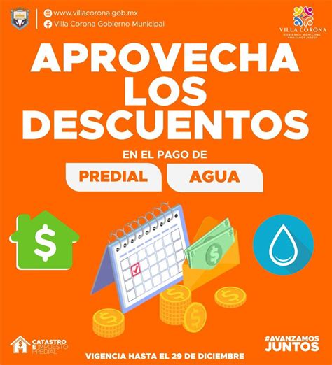 ¡aprovecha Los Descuentos En Pago De Agua Y Predial