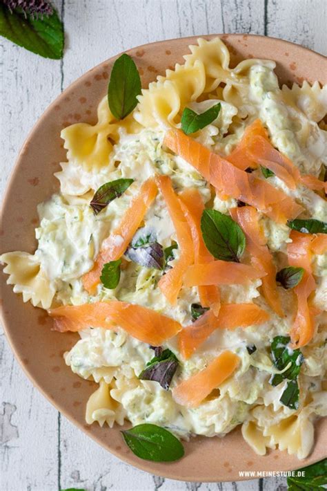 Pasta Mit Lachs Und Zucchini In Frischk Seso E Meinestube