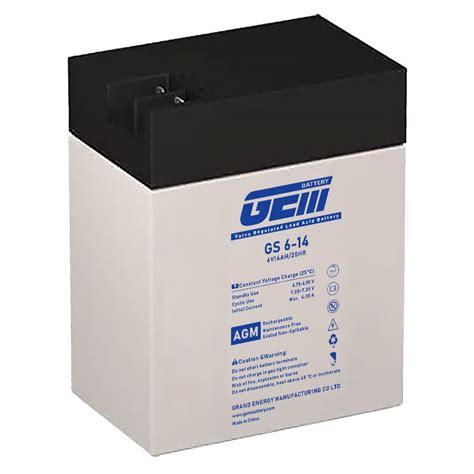 Gem 6v14ah Sealed Lead Acid Vrla Agm Battery For Fire And Security