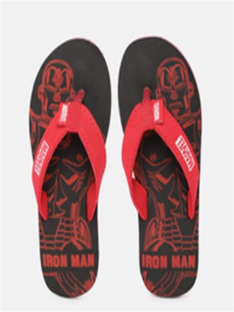 Buy Toothless Boys Black And Red Avengers Printed Rubber Thong Flip Flops Flip Flops For Boys