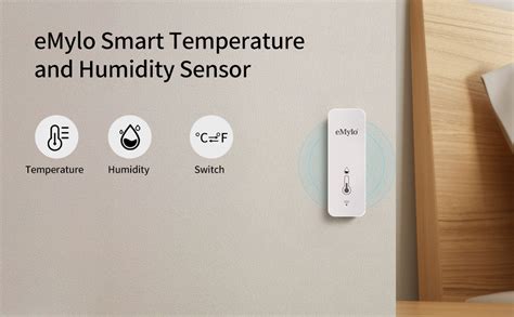 Emylo Termometro Igrometro Ambiente Wifi Interno Tuya Digitale Sensore