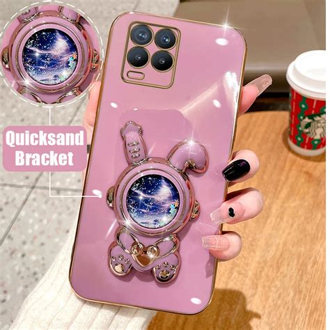 Quicksand Astronaut Plating Phone Holder Case For Oppo Realme Pro