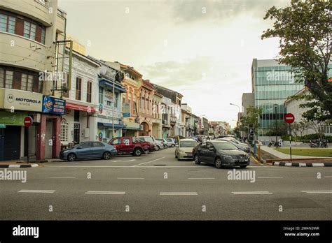 Georgetown Penang Malaysia November 2012 Traffic On A Road With