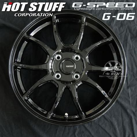 HOT STUFF 送料無料 GSPEED G メタリックブラック インチ J 新品アルミホイール 本
