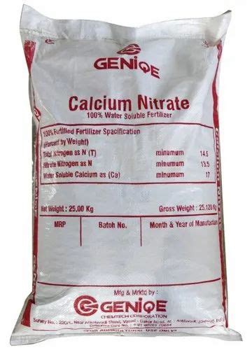 Grade Standard Bio Tech Calcium Nitrate Granular Fertilizer For Soil