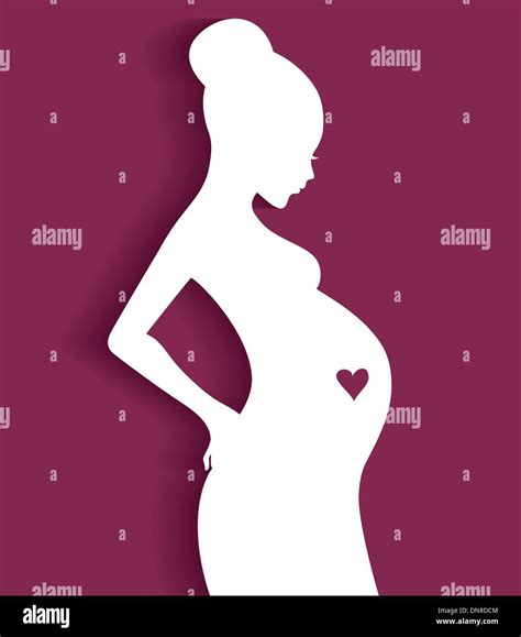 Pregnant Woman Silhouette Illustration Hi Res Stock Photography And