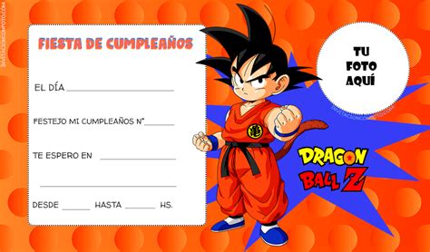 Dragonball Z Animated Birthday Invitation Artofit