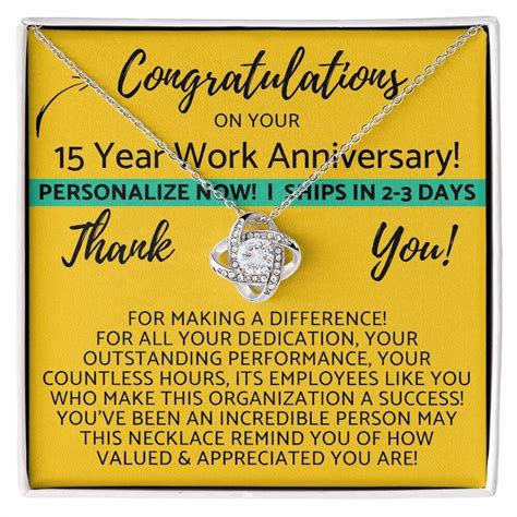 Happy 15th Work Anniversary Personalized 15 Year Job Service Etsy Uk