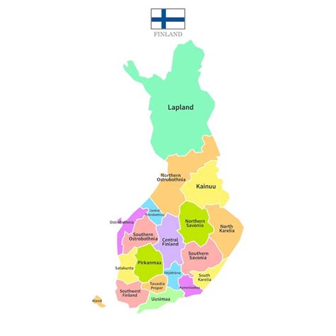 Premium Vector Finland Maps Background With Regions Region Names And