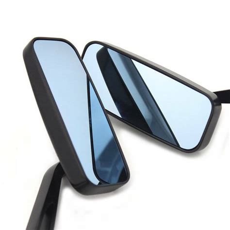 Black Rectangle Motorcycle Mirrors For Harley Cruiser Bobber Chopper Softail Us Ebay