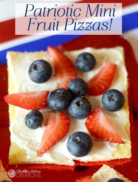 Patriotic Mini Fruit Pizzas ⋆ Sprinkle Some Fun