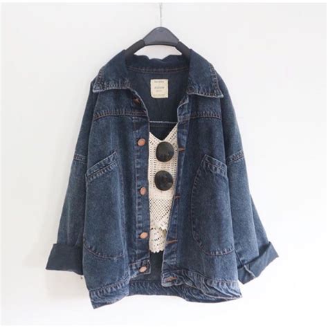 Jual Jeket Cewek Murah Opersize Jaket Jens Wanita Oversize Denim Jins