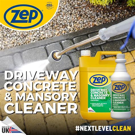 Zep Driveway Concrete Masonry Cleaner Concentrated Formula Covers