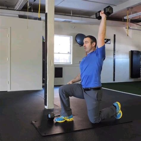 Half Kneeling Dumbbell Shoulder Press By Dallas W Exercise How To