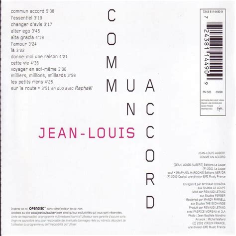 Aubert Jean Louis Comme Un Accord CHF 22 90