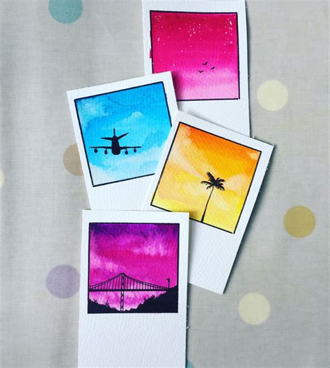 Watercolour Polaroids Watercolor Polaroids Pinturas Artisticas De