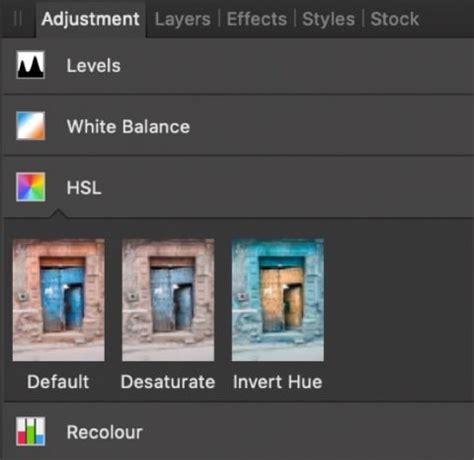 Affinity Photo Colour Replacement Using The HSL Adjustment Lenscraft