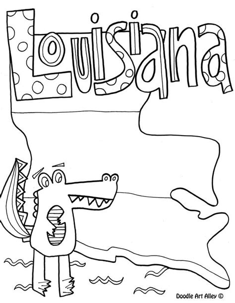 Louisiana State Coloring Pages - Dejanato