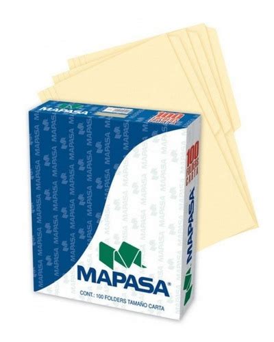 Folders Tamaño Carta Color Crema Paquete C 100 Pzs Carpeta oficinco