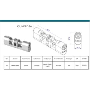 Cilindro 1a Monobloco Haga 90mm 26468b Leroy Merlin