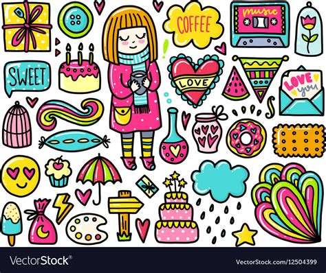 Colorful Cute Doodles