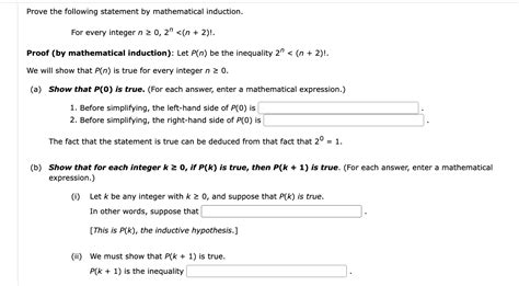 Solved Prove The Following Statement By Mathematical