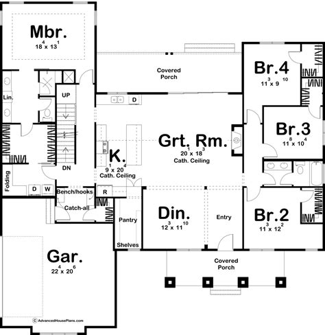 1 Story Modern Farmhouse Style House Plan Arbor Ridge Farmhouse