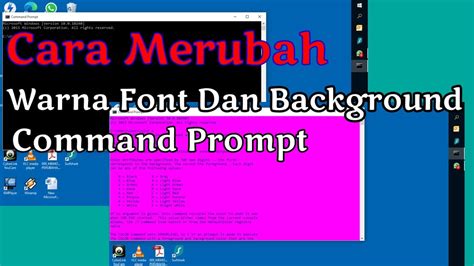 Cara Merubah Warna Font Dan Background Command Prompt Atau Cmd Youtube