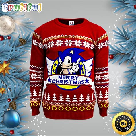 Classic Sonic The Hedgehog Ugly Christmas Sweater