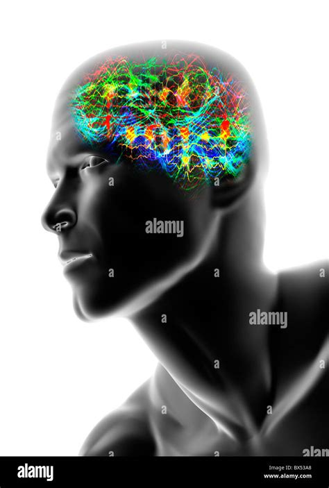 Cabeza Humana Con Ondas Cerebrales Fotograf A De Stock Alamy