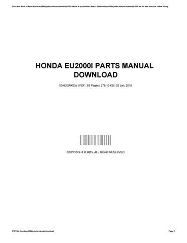 Honda eu2000i parts manual download by 50mb347 - Issuu