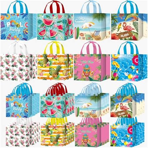 Hawaiian Bags Aliceset Pcs Hawaiian Luau Clear Gift Bags With