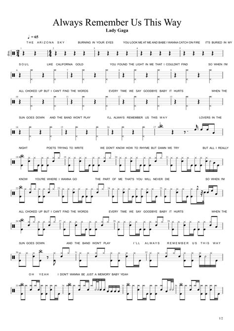 Always Remember Us This Way (arr. Cyril Mayer) by Lady Gaga Sheet Music ...