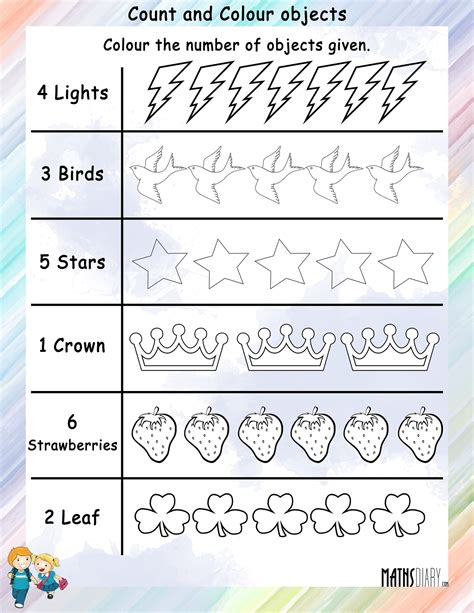 Count And Color Worksheet