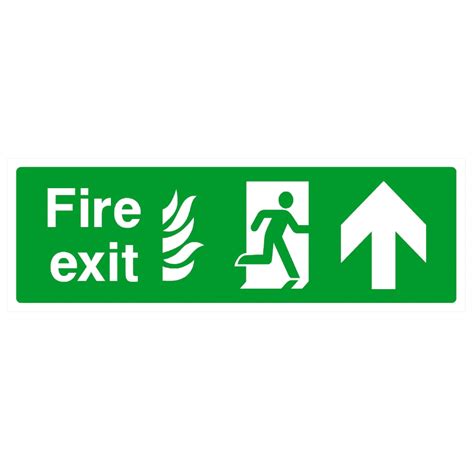 Fire Exit Arrow Up Sign Custom Engraving And Digital Print York