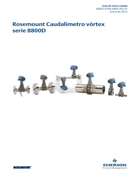 Caudal Metro Vortex Rosemount Serie D