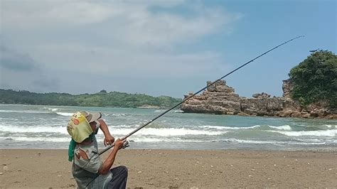 Mancing Pasiran Di Pantai Surf Fishing Mancing Pinggiran Youtube