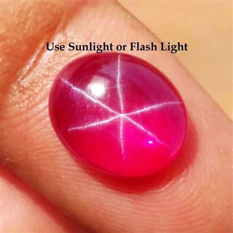 Natural Pink Star Sapphire Oval Cabochon Six Rays Pcs Gemstone