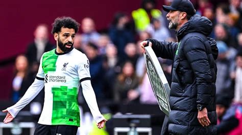 Watch Mohamed Salah Jurgen Klopp Involved In Heated Spat As West Ham End Liverpool Title Hopes