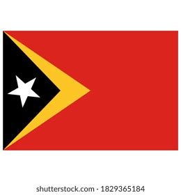 National Flag East Timor Flat Color Stock Illustration 1829365184