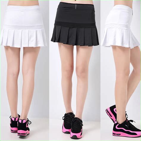 Sports Tennis Skirts Pleated A Line Skirt With Shorts Breathable Quick